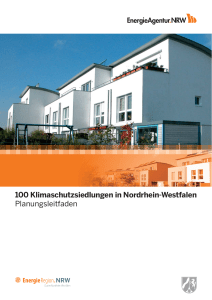 100 Klimaschutzsiedlungen in Nordrhein