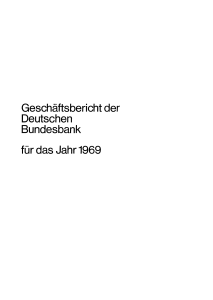 Geschäftsbericht 1969