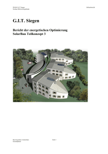 G.I.T. Siegen Bericht der energetischen Optimierung SolarBau