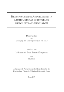 Brechungsindexänderungen in Lithiumniobat-Kristallen