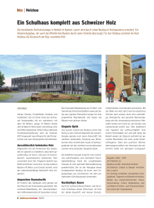 Ein Schulhaus komplett aus Schweizer Holz - Forum