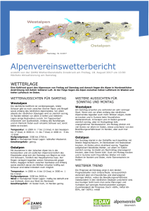 Alpenvereinswetterbericht