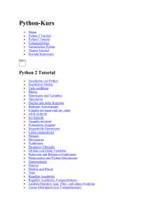 Python-Tutorial: Tutorial für Anfänger und Fortgeschrittene