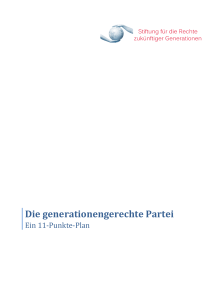 Die generationengerechte Partei - Stiftung für die Rechte zukünftiger