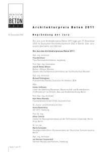 [Beton] Jurybegründung Architekturpreis Beton 2011