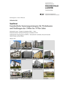 SanStrat Ganzheitliche Sanierungsstrategien f&uuml;r Wohnbauten und