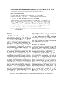 Synthese und Kristallstrukturbestimmung von Cs([18]Krone