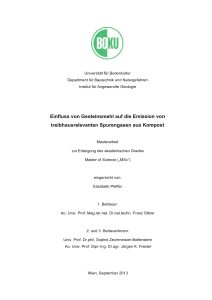 Einfluss von Gesteinsmehl auf die Emission von