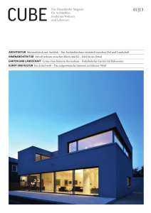 CUBE Das D&uuml;sseldorfer Magazin f&uuml;r Architektur, modernes Wohnen