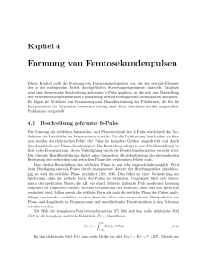 Formung von Femtosekundenpulsen