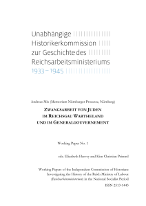 zwangsarbeit von juden im reichsgau wartheland und im