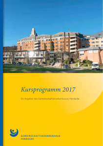 Kursprogramm 2017 - Gemeinschaftskrankenhaus Herdecke