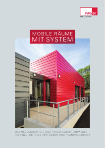 Mobile Räume mit System  - FAGSI Vertriebs