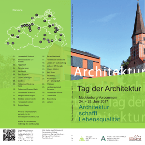 Broschüre Tag der Architektur 2017