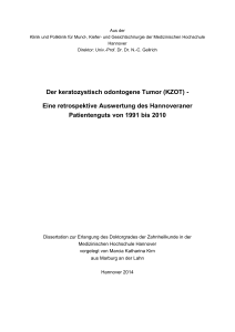 Der keratozystisch odontogene Tumor (KZOT)