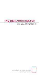 tag der architektur - Architekten- und Ingenieurkammer Schleswig