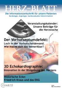 Der Vorhofseptumdefekt: 3D Echokardiographie