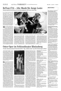 Alte Musik für Junge Leute Oster-Oper im Schlosstheater Rheinsberg