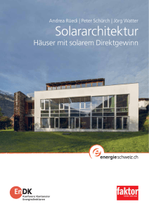 Solararchitektur - MINERGIE Schweiz