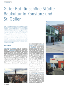 Guter Rat für schöne Städte – Baukultur in Konstanz und St. Gallen