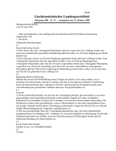 Strafgesetzbuch (StGB) - Liechtensteinisches Recht