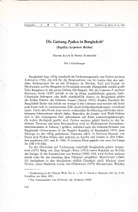 Die Gattung Python in Bangladesh1