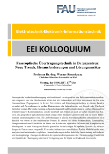 eei kolloquium - Department Elektrotechnik