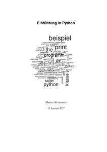 Einf ¨uhrung in Python