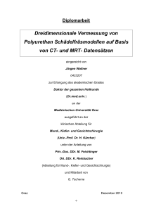 Dreidimensionale Vermessung von Polyurethan