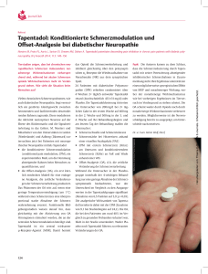 Tapentadol: Konditionierte Schmerzmodulation und Offset
