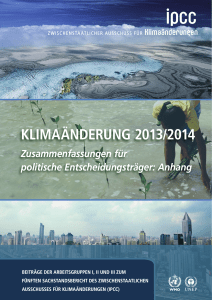 Klimaänderung 2013/2014 – Zusammenfassungen für politische