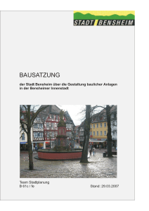 bausatzung - Stadt Bensheim