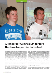 Altenberger Gymnasium fördert Nachwuchssportler individuell