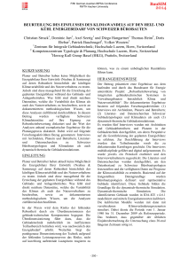 und Kühl Energiebedarf von Schweizer Bürobauten
