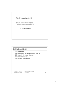 Einführung in die KI 2. Suchverfahren