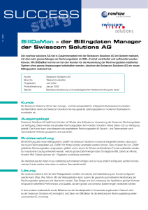 BillDaMan &minus; der Billingdaten Manager der