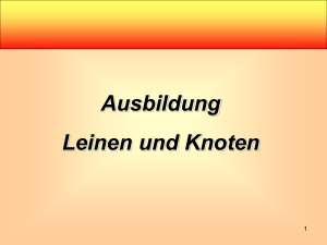 Leinen und Knoten - Feuerwehr Schwanefeld