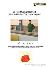 Le Pop Musik präsentiert „Jérôme Minière Chez Herri Kopter“ VÖ