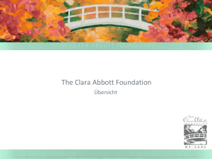 Slide 1 - The Clara Abbott Foundation