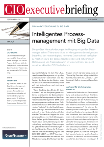 Intelligentes Prozess management mit Big Data
