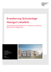Erweiterung Schulanlage Hessgut Liebefeld