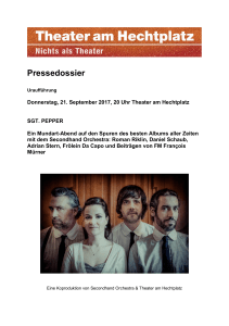 Pressedossier - Theater Am Hechtplatz