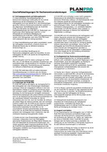 Gesch&auml;ftsbedingungen f&uuml;r - PLAN PRO SAAS Datacenter GmbH