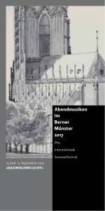 Abendmusiken im Berner M&uuml;nster 2017
