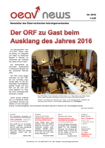 oeav news 04-2016 - Österreichischer Astrologenverband