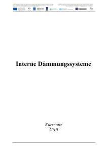 Interne Dämmungssysteme