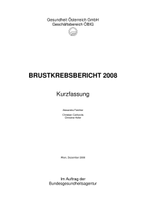 brustkrebsbericht 2008 - Gesundheit Österreich GmbH