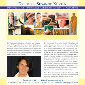 Dr. meD. SuSanne Kürten - Traditionelle Chinesische Medizin