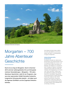 Morgarten – 700 Jahre Abenteuer Geschichte