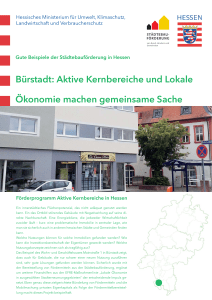 Bürstadt: Aktive Kernbereiche und Lokale Ökonomie machen